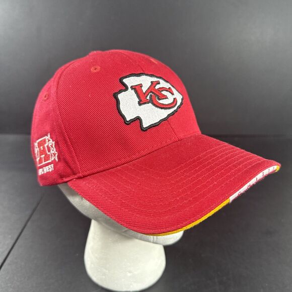 Vintage Kansas City Chiefs Reebok Red Strap Back Hat Embroidered AFC West NFL - Picture 1 of 8
